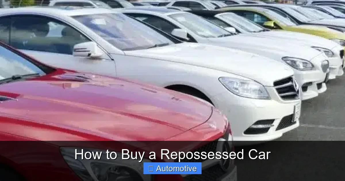 How to Buy a Repossessed Car