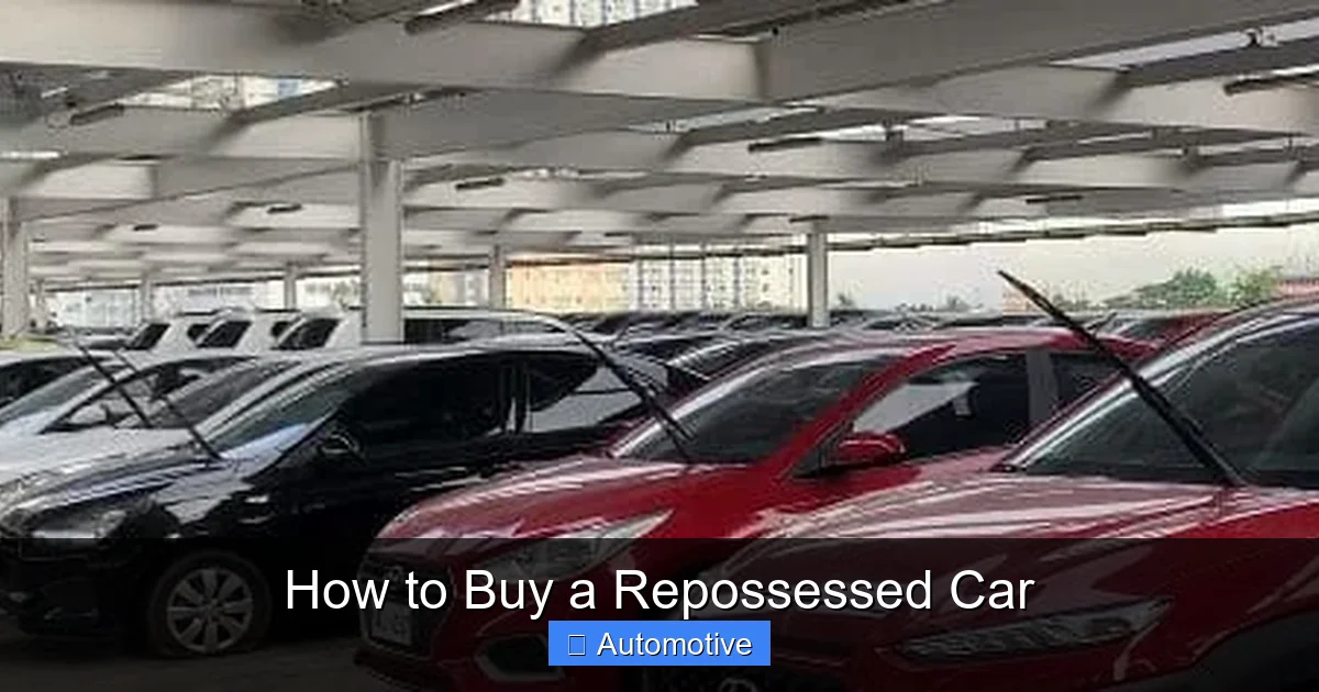 How to Buy a Repossessed Car