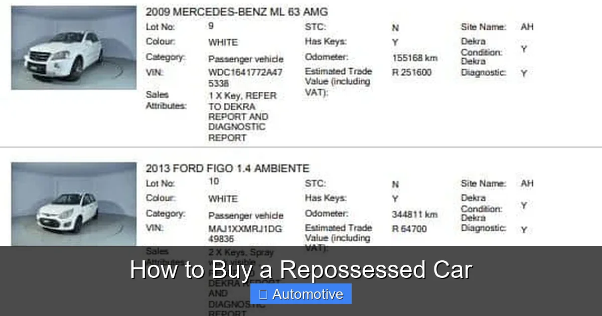 How to Buy a Repossessed Car