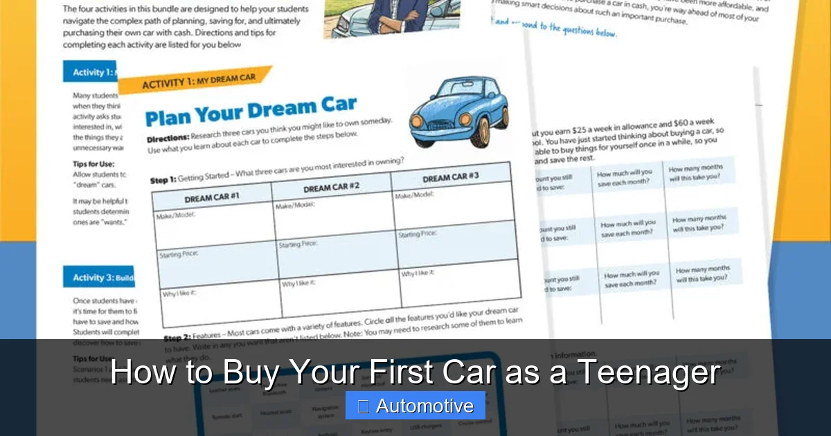 How to Buy Your First Car as a Teenager
