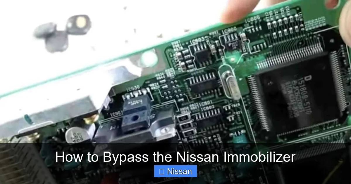How to Bypass the Nissan Immobilizer