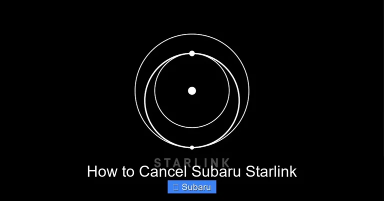 How to Cancel Subaru Starlink