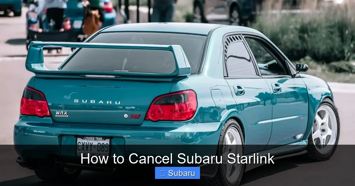 How to Cancel Subaru Starlink