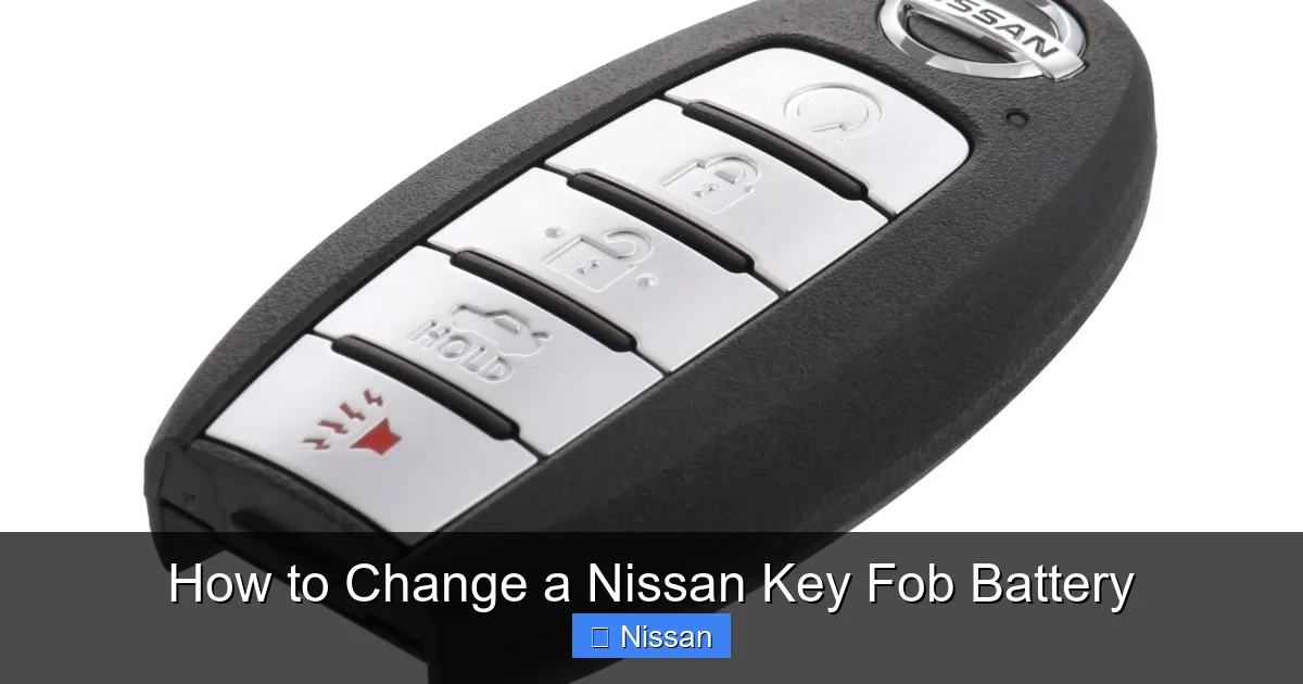 How to Change a Nissan Key Fob Battery