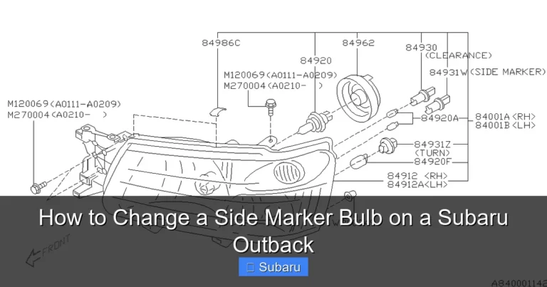 How to Change a Side Marker Bulb on a Subaru Outback