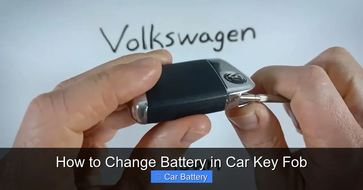 How to Change Battery in Car Key Fob