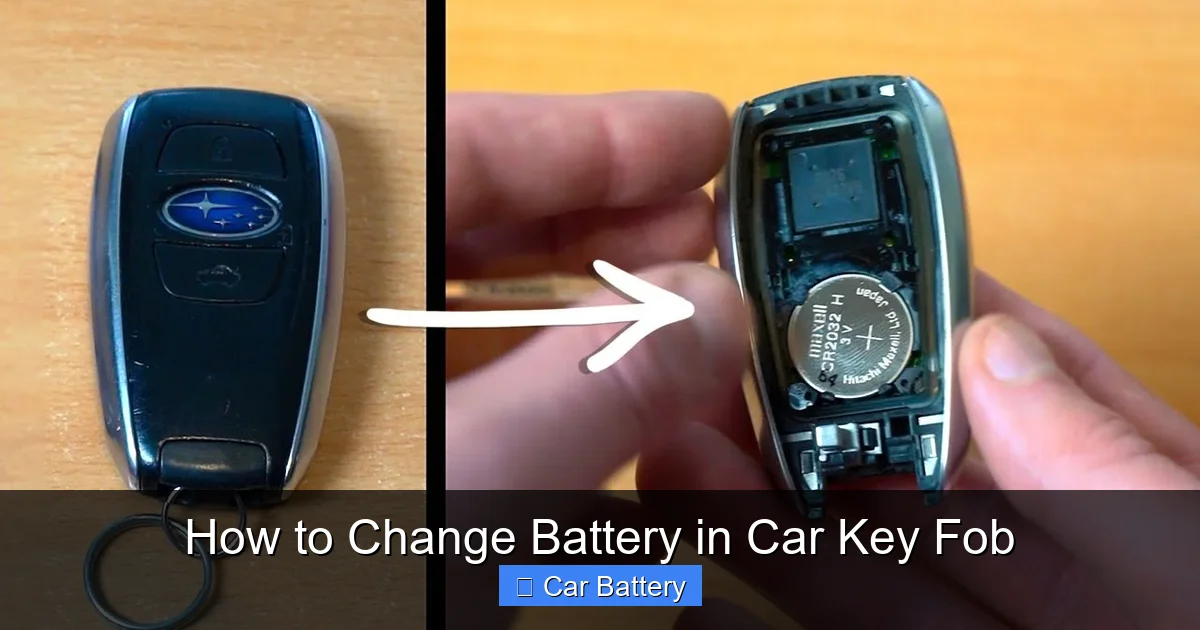 How to Change Battery in Car Key Fob