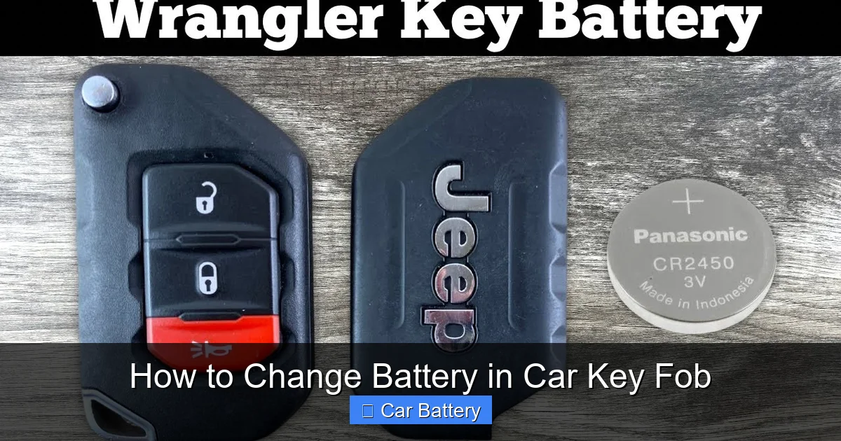 How to Change Battery in Car Key Fob