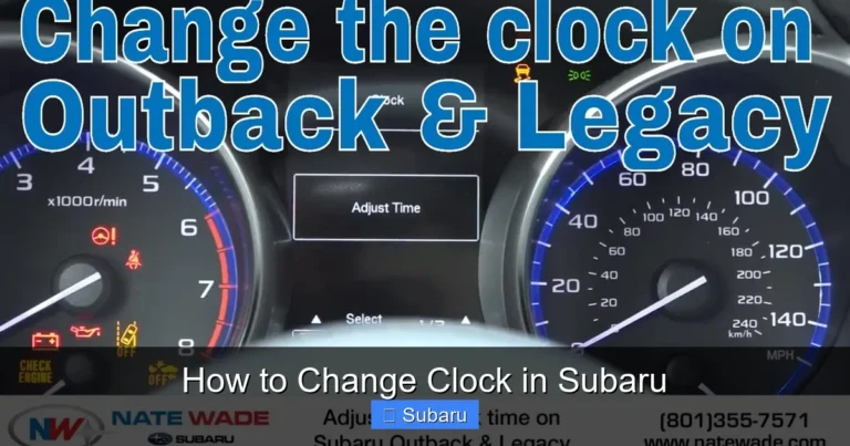 How to Change Clock in Subaru