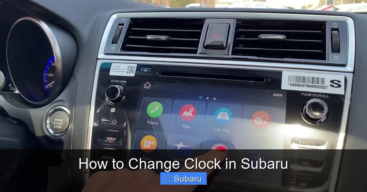 How to Change Clock in Subaru