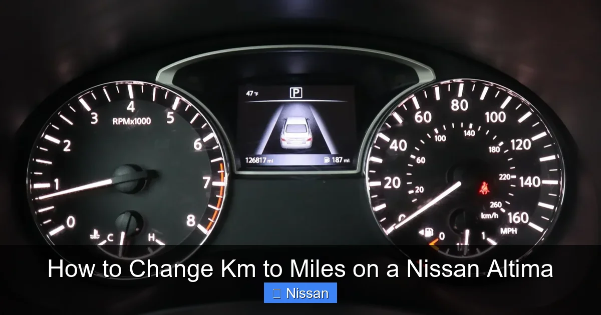 How to Change Km to Miles on a Nissan Altima