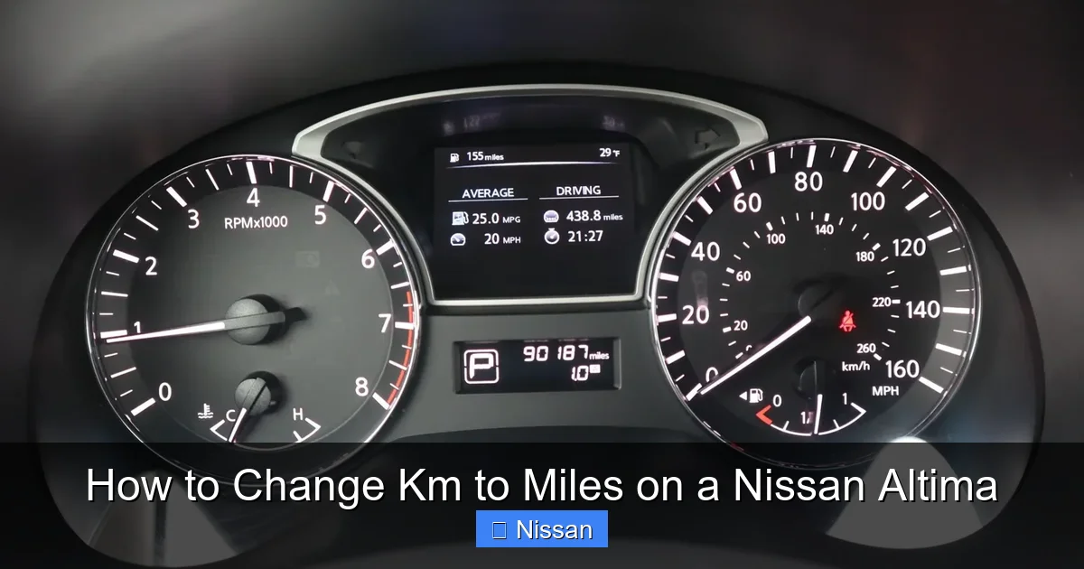How to Change Km to Miles on a Nissan Altima