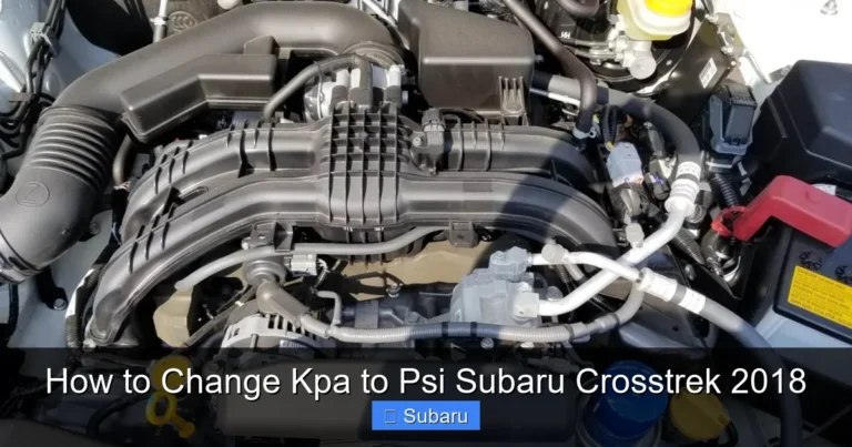 How to Change Kpa to Psi Subaru Crosstrek 2018