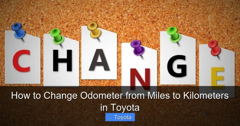How to Change Odometer from Miles to Kilometers in Toyota