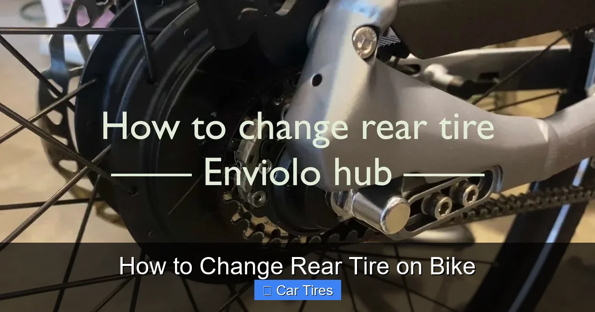 How to Change Rear Tire on Bike