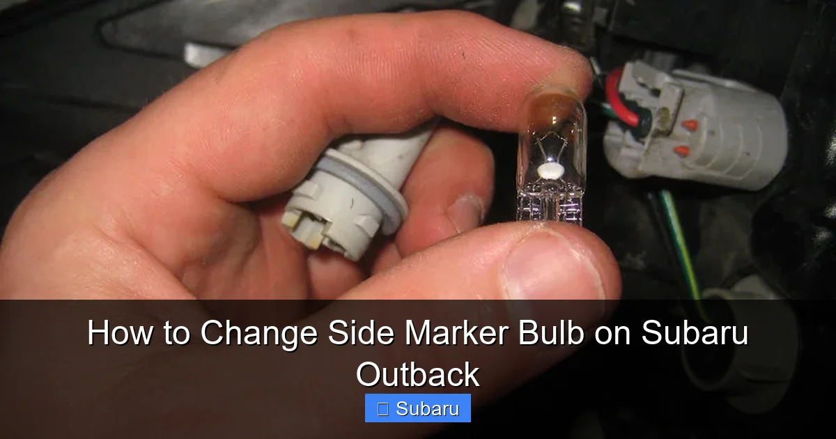 How to Change Side Marker Bulb on Subaru Outback