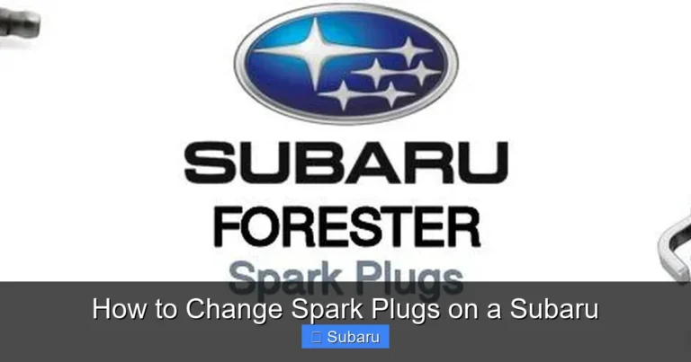How to Change Spark Plugs on a Subaru