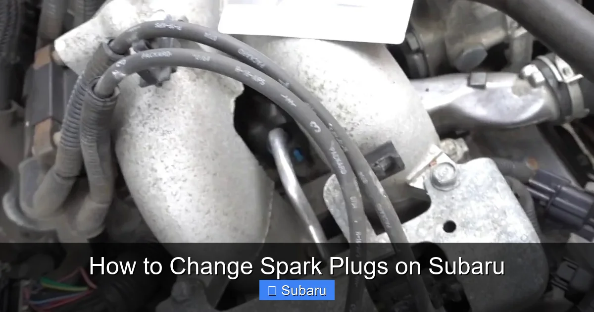 How to Change Spark Plugs on Subaru