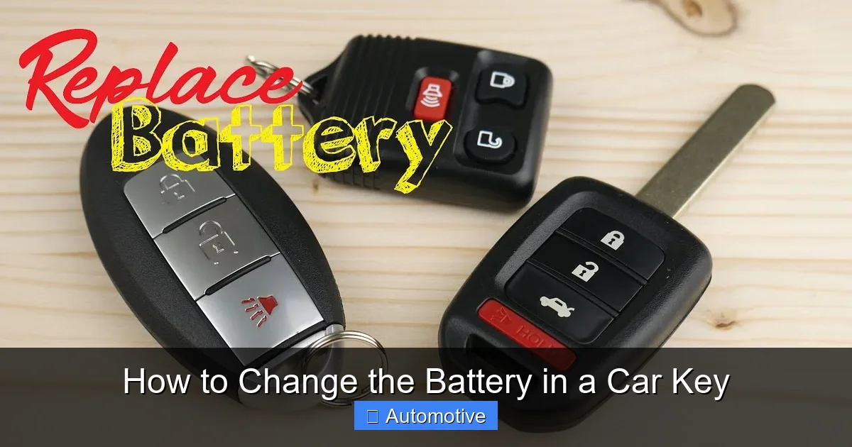 How to Change the Battery in a Car Key