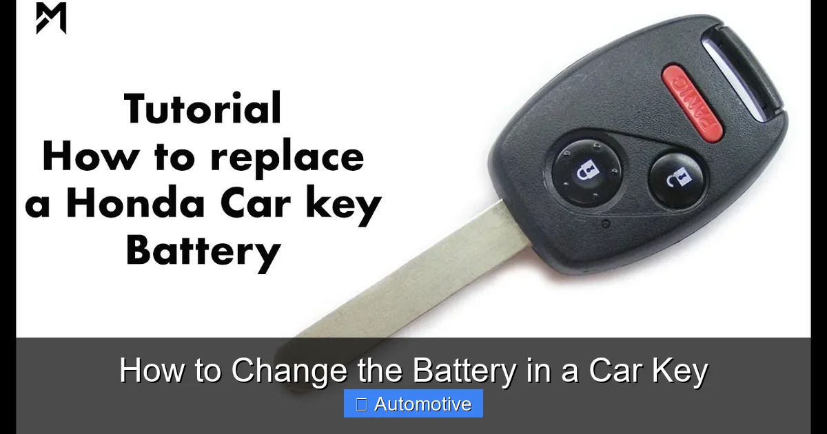 How to Change the Battery in a Car Key