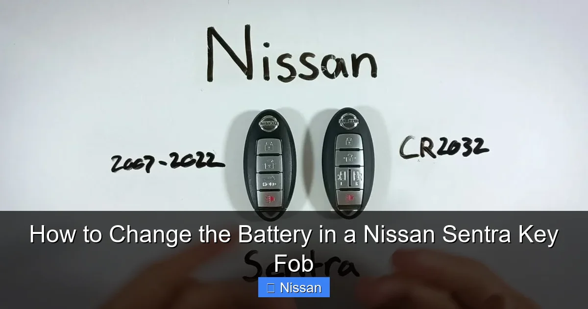 How to Change the Battery in a Nissan Sentra Key Fob