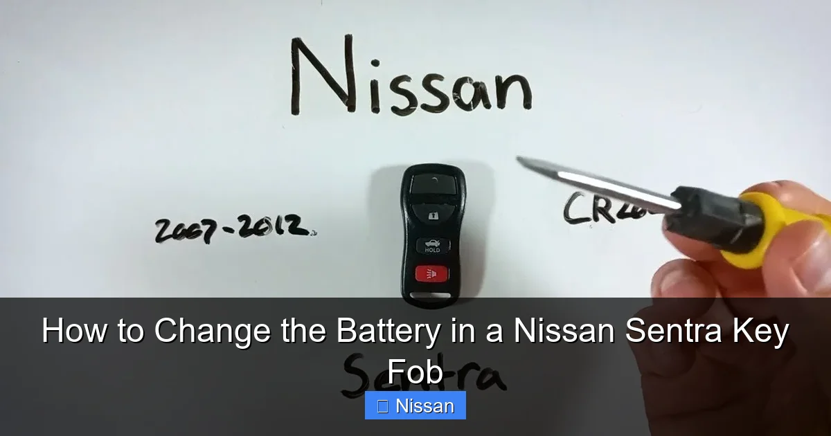 How to Change the Battery in a Nissan Sentra Key Fob