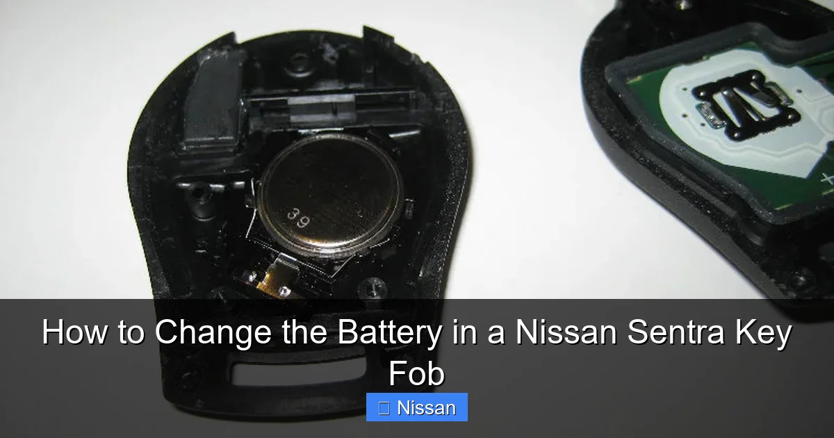 How to Change the Battery in a Nissan Sentra Key Fob