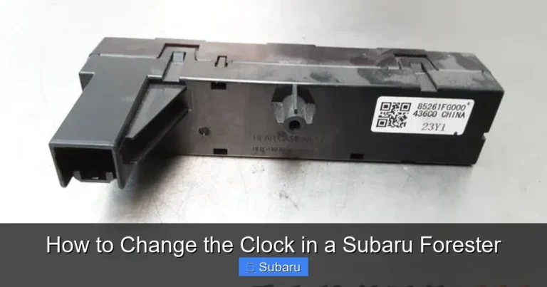How to Change the Clock in a Subaru Forester
