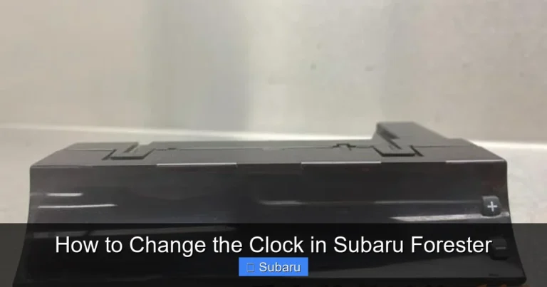 How to Change the Clock in Subaru Forester