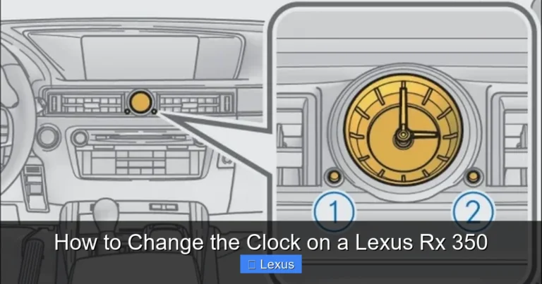 How to Change the Clock on a Lexus Rx 350