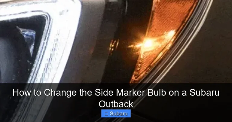How to Change the Side Marker Bulb on a Subaru Outback