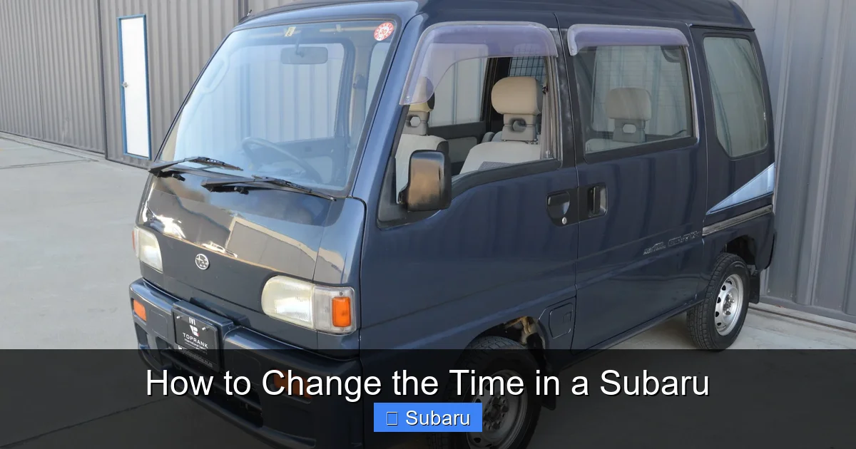 How to Change the Time in a Subaru
