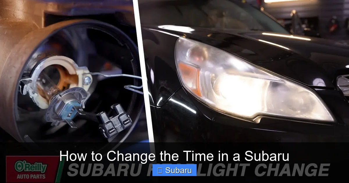 How to Change the Time in a Subaru