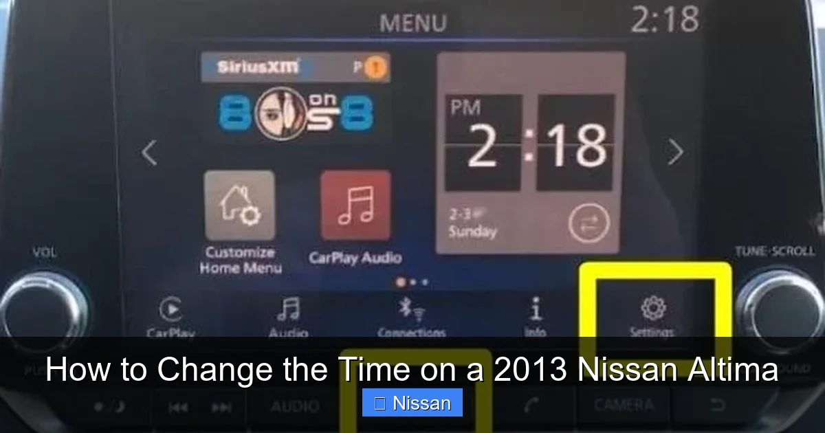 How to Change the Time on a 2013 Nissan Altima