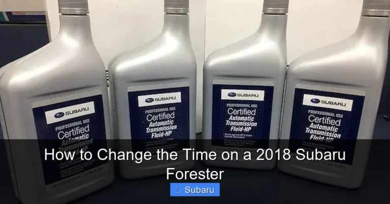 How to Change the Time on a 2018 Subaru Forester