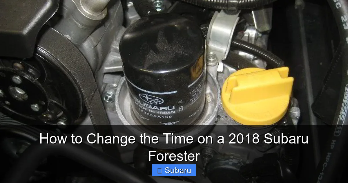 How to Change the Time on a 2018 Subaru Forester