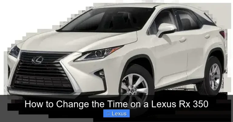 How to Change the Time on a Lexus Rx 350