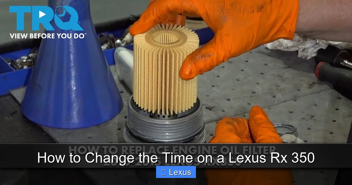 How to Change the Time on a Lexus Rx 350