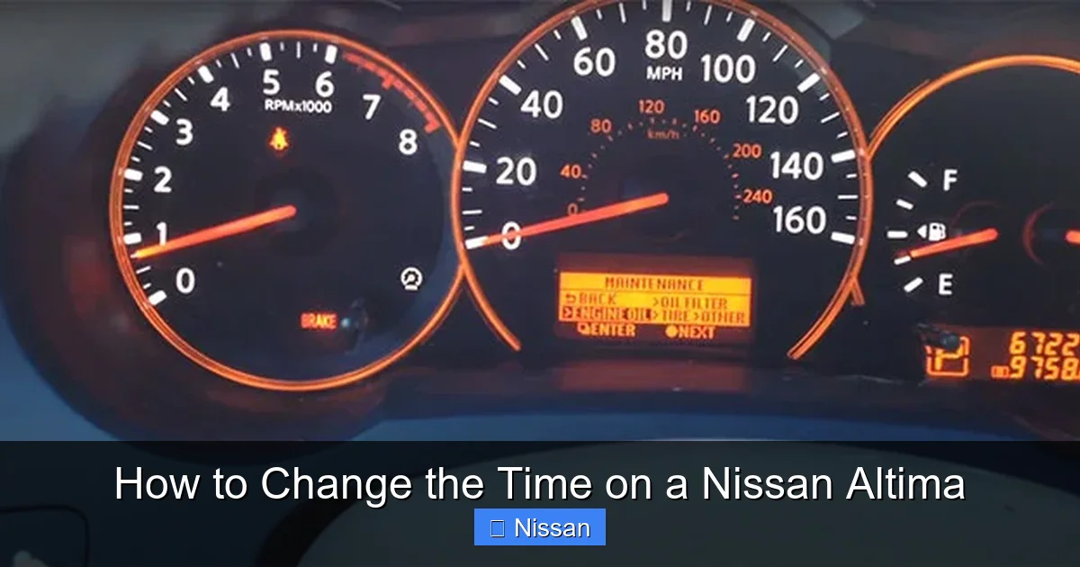 How to Change the Time on a Nissan Altima