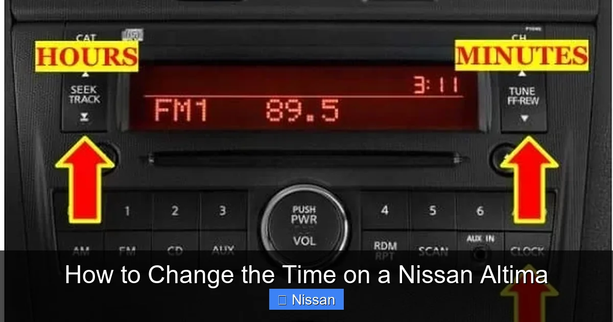 How to Change the Time on a Nissan Altima