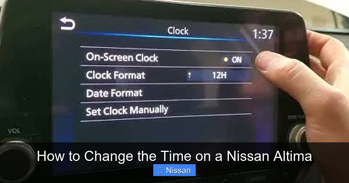 How to Change the Time on a Nissan Altima