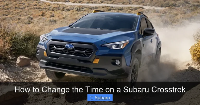 How to Change the Time on a Subaru Crosstrek