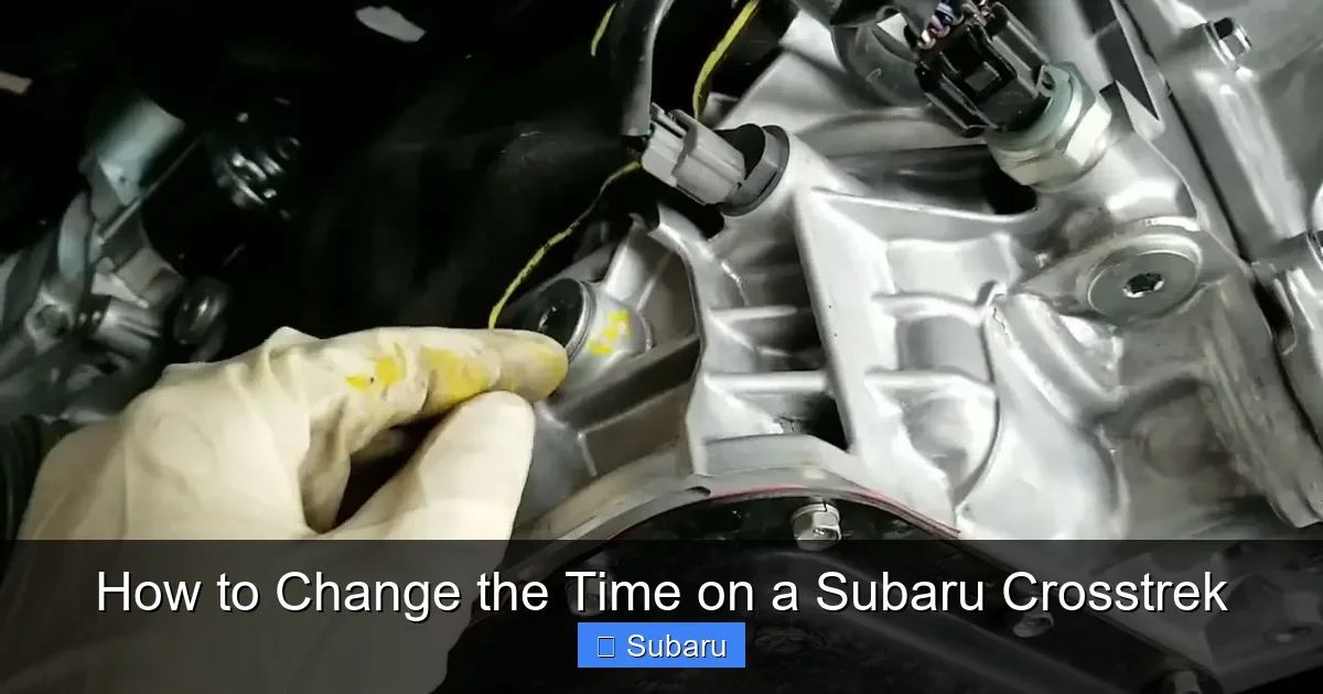 How to Change the Time on a Subaru Crosstrek