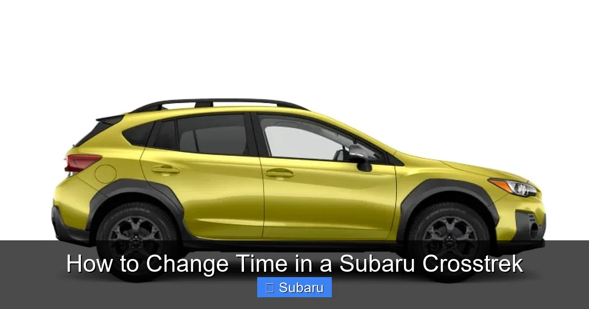 How to Change Time in a Subaru Crosstrek