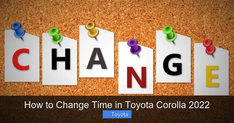 How to Change Time in Toyota Corolla 2022