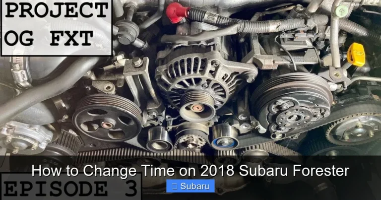 How to Change Time on 2018 Subaru Forester