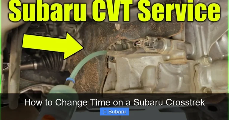 How to Change Time on a Subaru Crosstrek