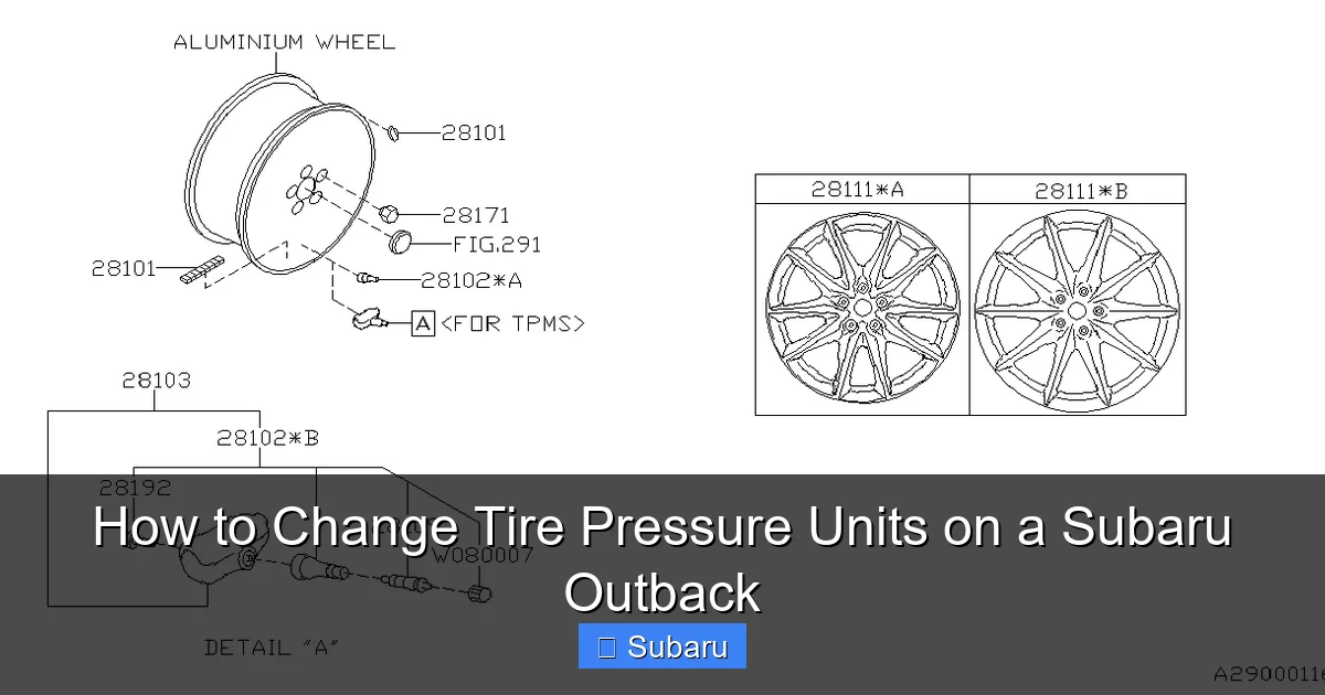 How to Change Tire Pressure Units on a Subaru Outback