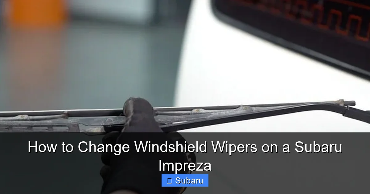 How to Change Windshield Wipers on a Subaru Impreza
