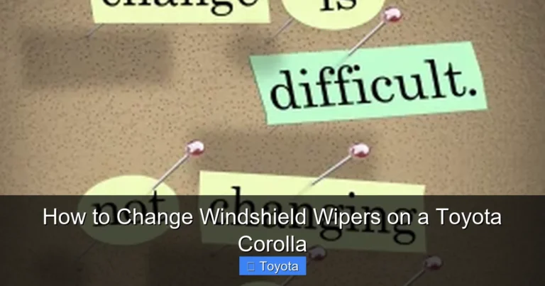 How to Change Windshield Wipers on a Toyota Corolla